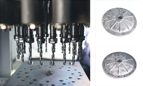 機床通用性好，實現不同孔徑、不同孔位、不同孔距的零件加工
